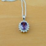 sterling silver amethyst necklace