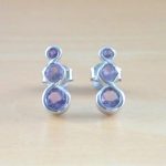 amethyst stud earrings