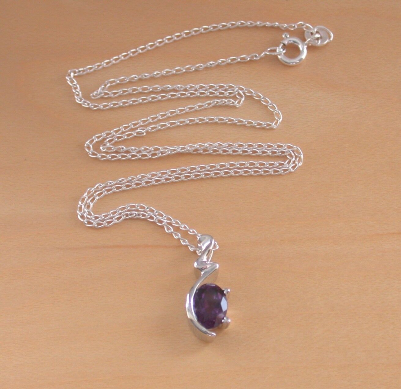sterling silver amethyst necklace