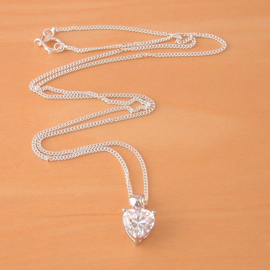 cz heart necklace uk