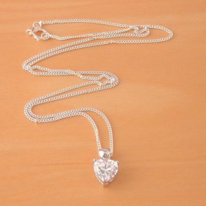 cz heart necklace