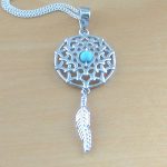 turquoise dreamcatcher necklace uk