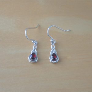 garnet drop earrings