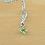 sterling silver peridot necklace
