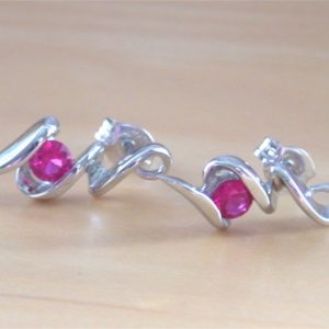 ruby gemstone earrings