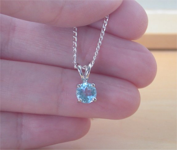 Triangle Moonstone and Blue Topaz Necklace - Armed & Gorgeous - Handmade Jewellery  UK