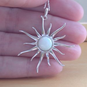 opal sun pendant
