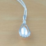 freshwater pearl & Cz necklace