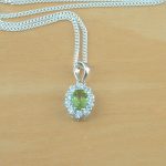 sterling silver peridot necklace uk