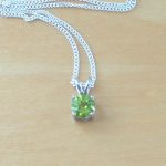 sterling silver peridot necklace