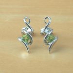 sterling silver peridot earrings