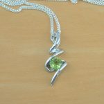 sterling silver peridot necklace