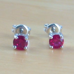 ruby stud earrings