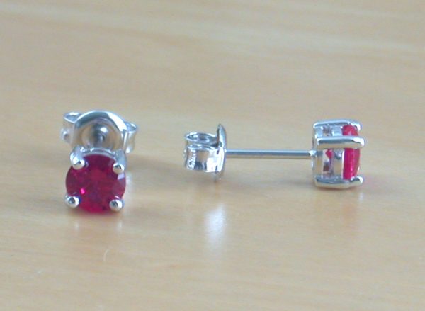sterling silver ruby earrings