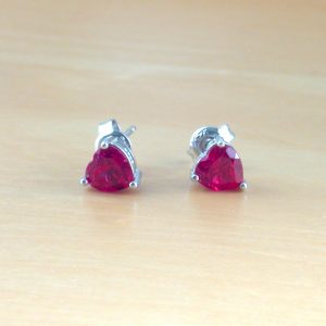 ruby stud earrings