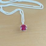 sterling silver ruby necklace