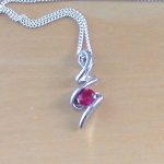 ruby squiggle pendant