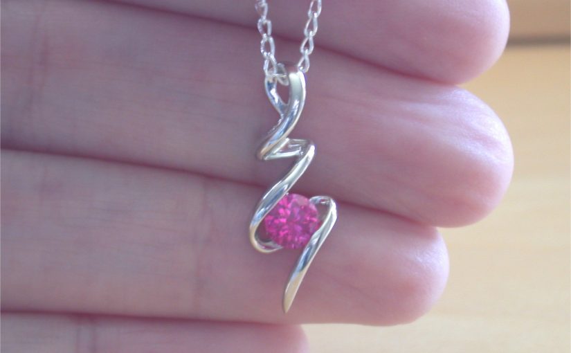 silver ruby necklace