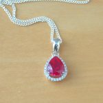 sterling silver ruby pendant