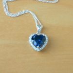 sapphire heart necklace uk