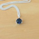 sterling silver sapphire necklace