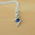 sterling silver sapphire necklace