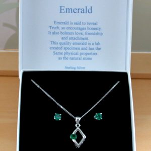 emerald necklace set