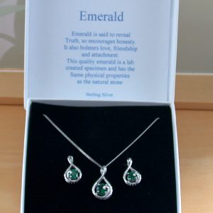 Emerald necklace and earrings uk
