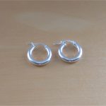 silver hoop earrings 16mm