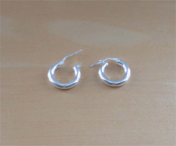 silver creole earrings
