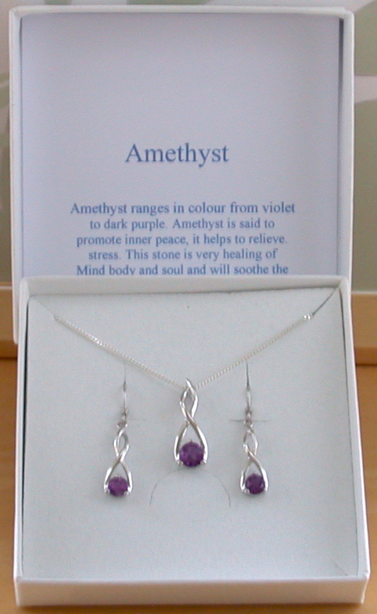 Amethyst Necklace and Earrings UK