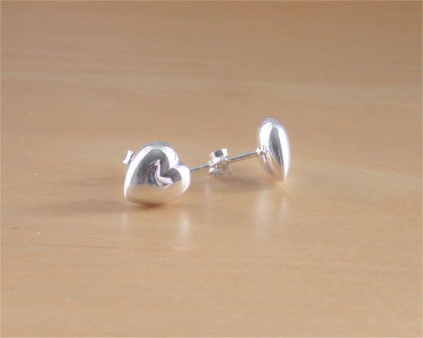 puff heart earrings