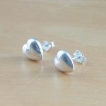 sterling silver heart earrings