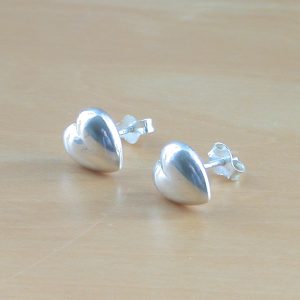 sterling silver heart earrings
