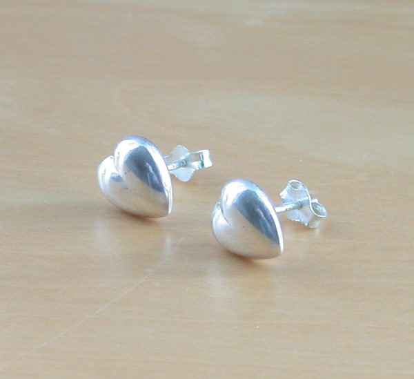sterling silver heart earrings