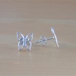 silver butterfly earrings