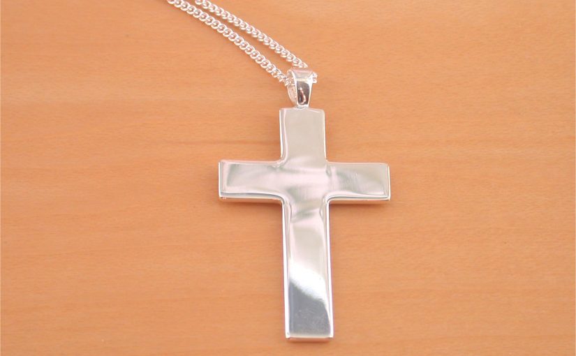 sterling silver mens cross pendant
