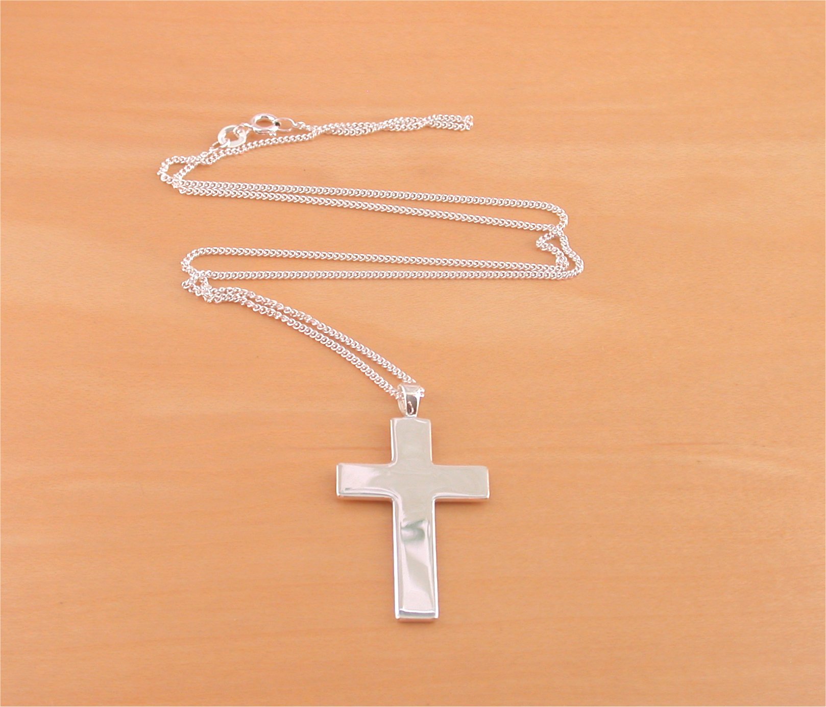Men's Pure Titanium Cross Necklace Pendant Chain (New) 17696-£99 - Titanium Jewellery  UK