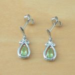 sterling silver peridot Celtic earrings