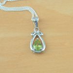 sterling silver peridot celtic necklace