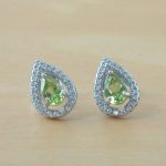 peridot and cz earrings