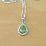 sterling silver peridot necklace