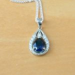 sterling silver sapphire necklace uk