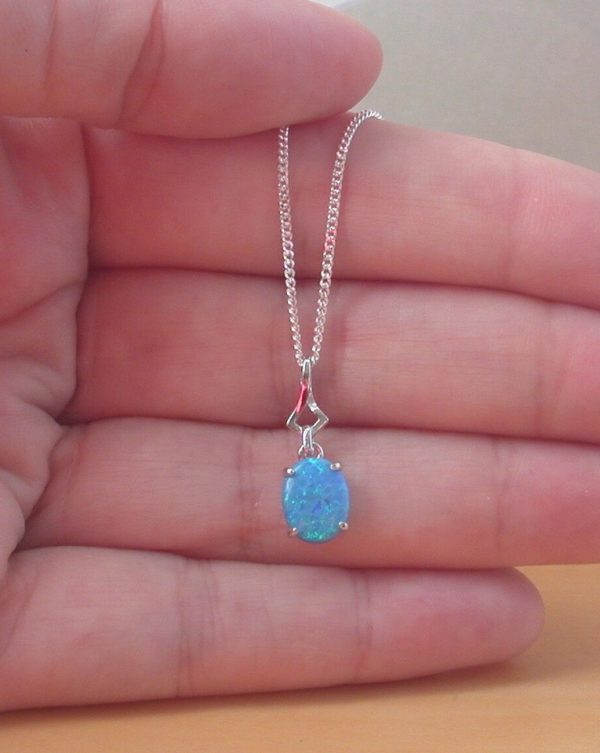 blue opal necklace uk