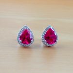 sterling silver ruby earrings