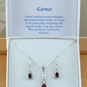 garnet necklace set