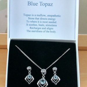 blue topaz necklace and earrings
