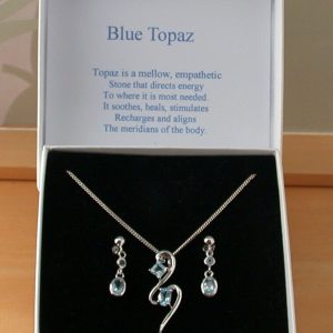 topaz necklace set