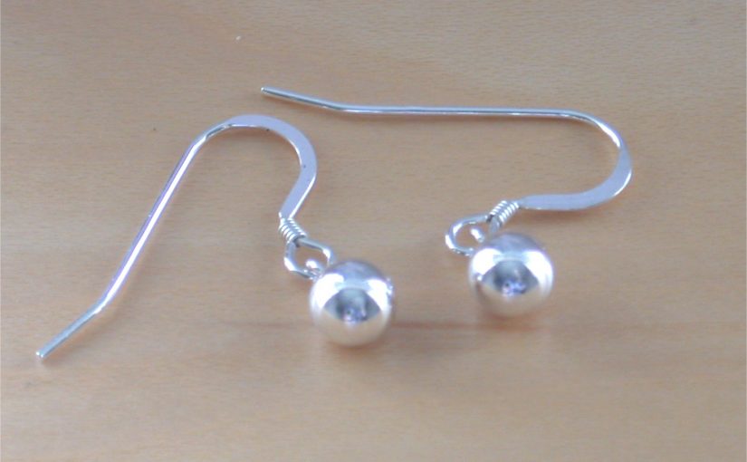 6mm ball drop earrings