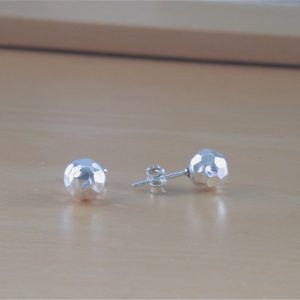 6mm silver stud earrings